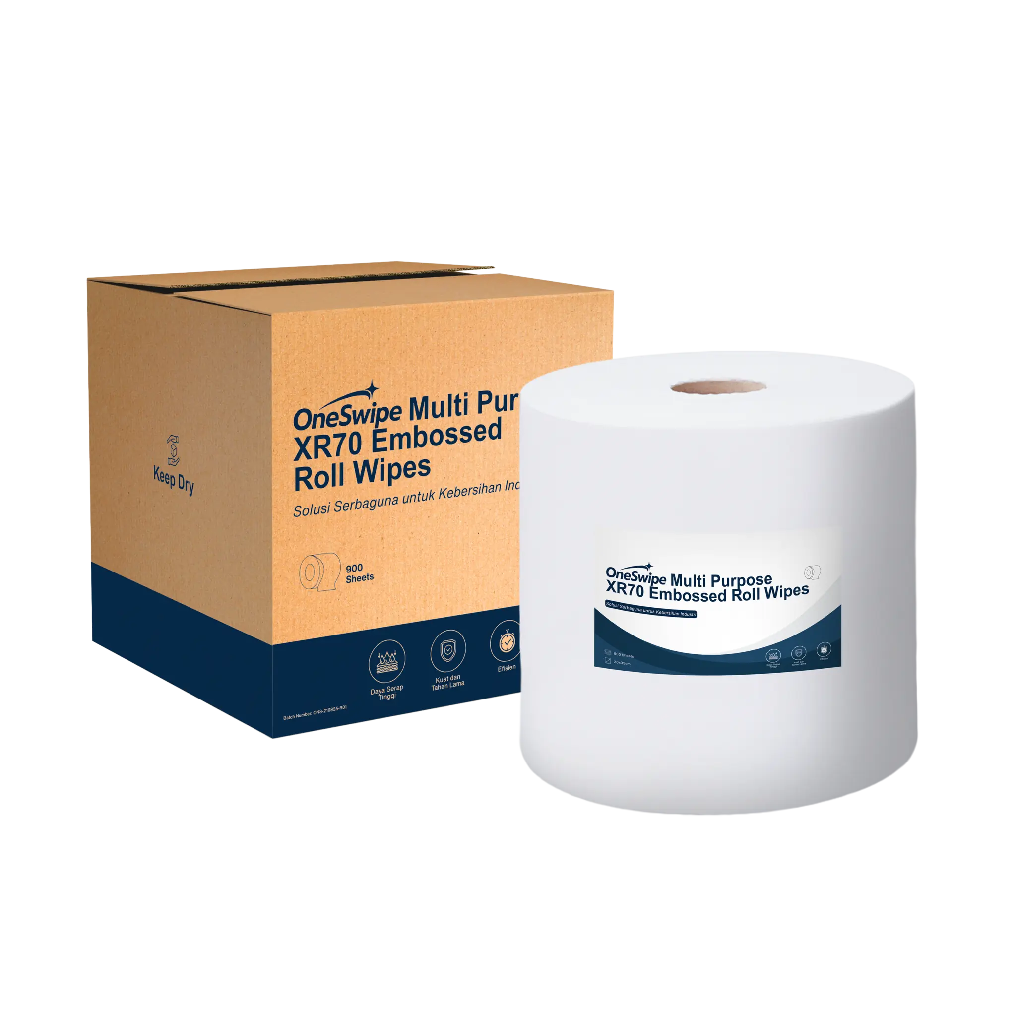 OneSwipe Multi Purpose XQF70
Embossed Roll Wipes